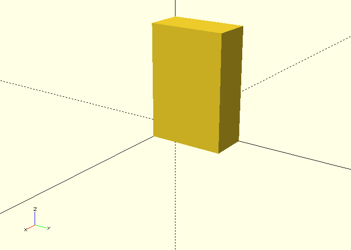 Shows a cuboid