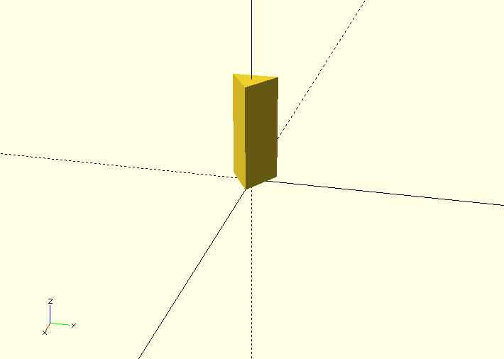 Shows a traingular prism