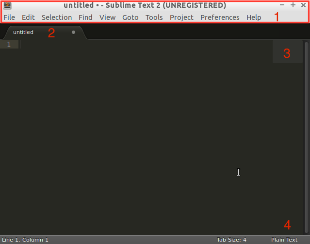 First view of Sublime Text 2